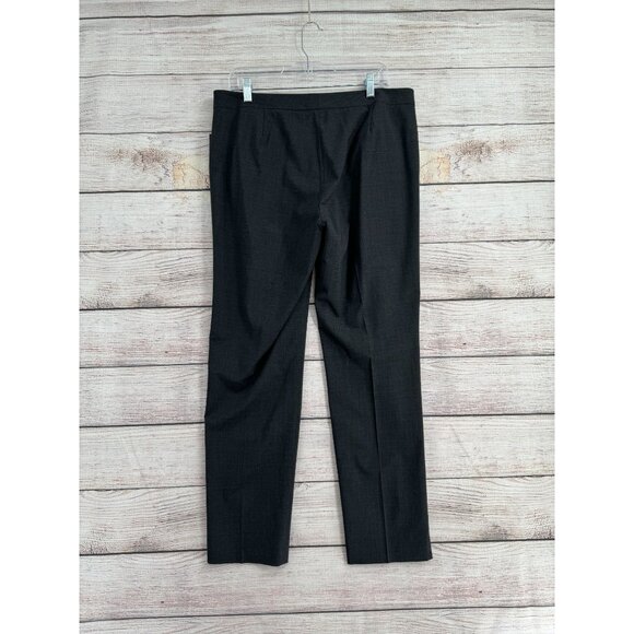 Lafayette 148 New York Irving Stretch Wool Dress Pants Women's Size 10 Dark Gray - Picture 2 of 8